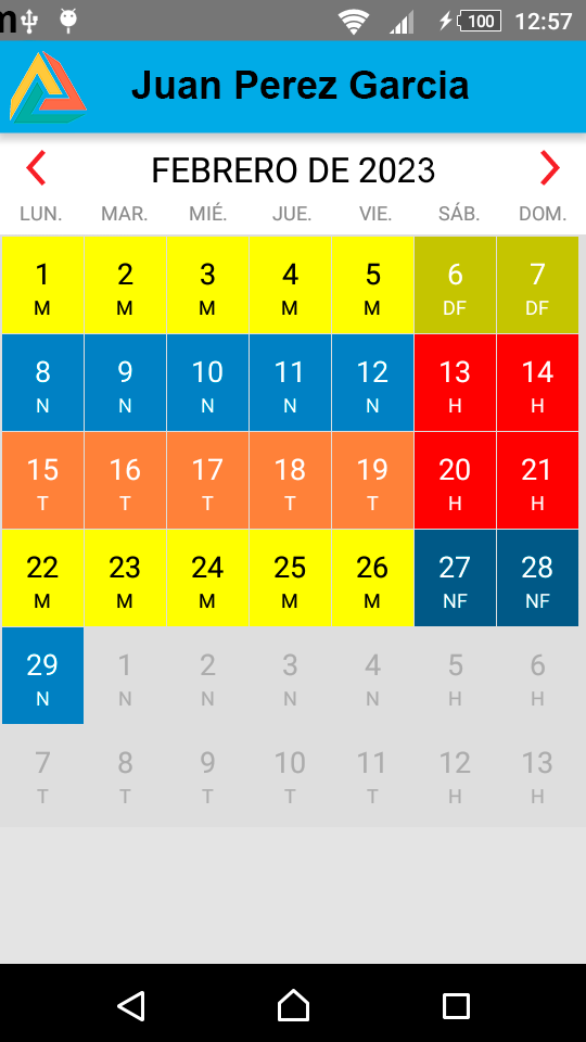 cuadrantes app m&oacute;vil